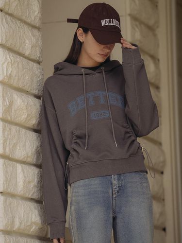 Better logo string pocket hoodie_Charcoal - KNOWN BETTER - Modalova