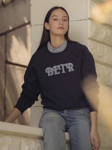 Volume embroidered raglan sweatshirt__Navy - KNOWN BETTER - Modalova