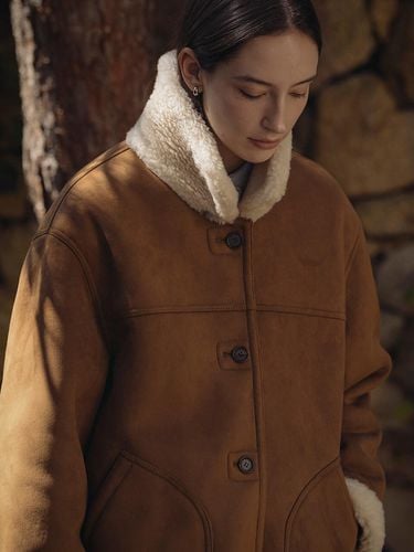 Bake wool collar suede shearling jacket__Brown - KNOWN BETTER - Modalova