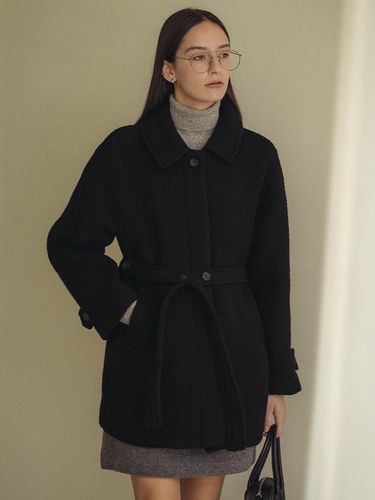 Saint wool blend raglan coat_Black - KNOWN BETTER - Modalova