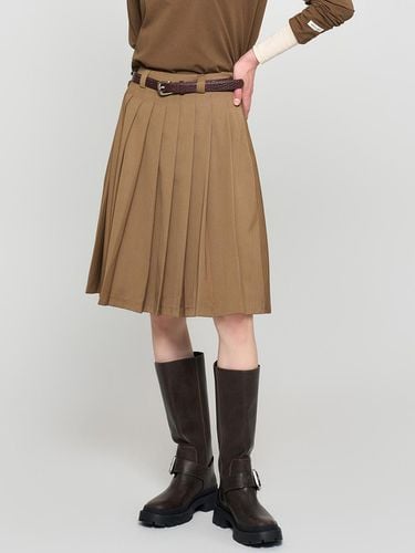 New Classic Pleats Midi skirt [BROWN] / WBD3L13505 - GENERAL IDEA - Modalova