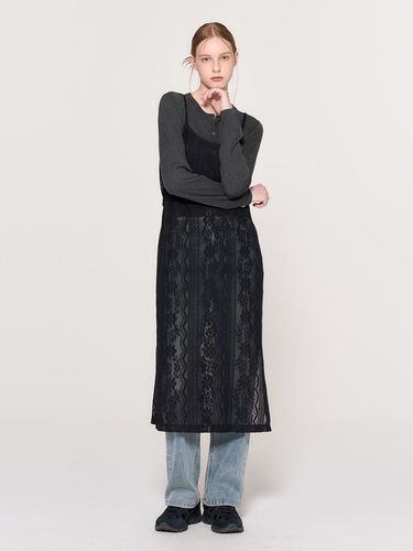 Crochet Layered dress [BLACK] / WBD3L15504 - GENERAL IDEA - Modalova