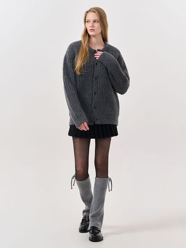 Wool Hatzi Crew Neck Cardigan [CHARCOAL] / SBD4U04 - GENERAL IDEA - Modalova