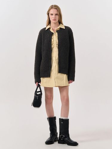 Wool Hatzi Crew Neck Cardigan [BROWN] / SBD4U04011 - GENERAL IDEA - Modalova