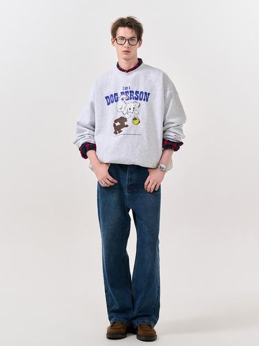 MAN Puppy Oversized-fit Fleece Sweatshirt [WHITE M - GENERAL IDEA - Modalova