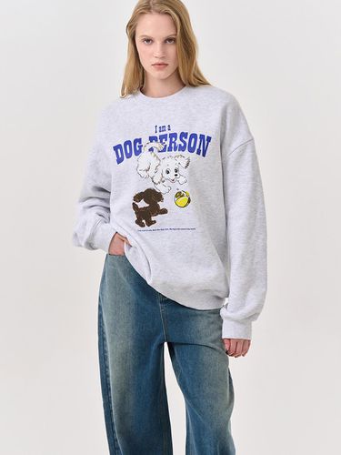 Puppy Oversized Fit Napping Sweatshirt [WHITE MELA - GENERAL IDEA - Modalova