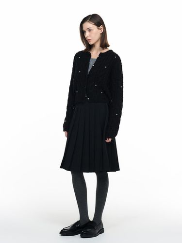 Cable pearl cardigan [BLACK] / WBD4L04539 - GENERAL IDEA - Modalova