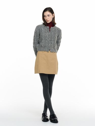 Cable pearl cardigan [GREY] / WBD4L04539 - GENERAL IDEA - Modalova