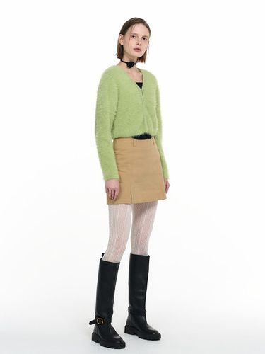 Hair Or V-neck Cropped Cardigan [LIME] / WBD4L0454 - GENERAL IDEA - Modalova