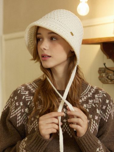 Crochet Strap Bonnet Hat - NONLOCAL - Modalova