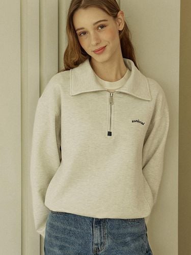 Logo Embroidery Half Zip - up Sweatshirt - NONLOCAL - Modalova