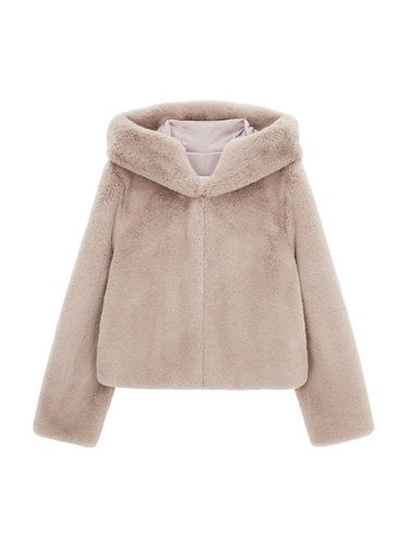 FAUX FUR BIEN HOODED SHORT JACKET (LJK012KRFKF) - Lemonplet - Modalova