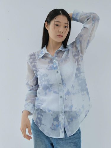 Sheer print over shirts - Blue - rysm - Modalova