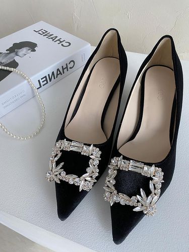 Velvet Dazzle Pumps_Black 5cm 220281 - ODR - Modalova