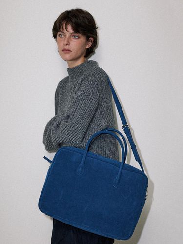 Big square bento bag Suede Blue - NONMUTE - Modalova