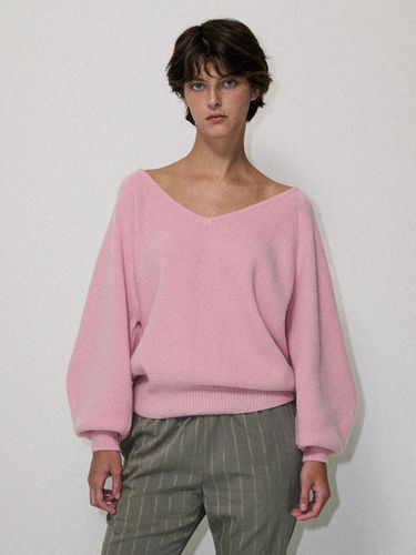 Ballon v - neck knit Pink - NONMUTE - Modalova