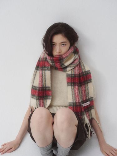 Dolf check muffler_beige - SIEOR - Modalova