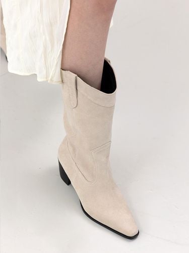 MD1120b Classic Western Boots_beige - Meiel Dew - Modalova