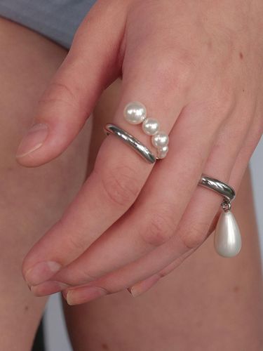 Spiny Pearl Ring - Silver - MONDAY EDITION - Modalova