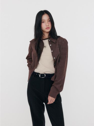 Informal Stripe Shirt _ Brown - zeezeezee - Modalova