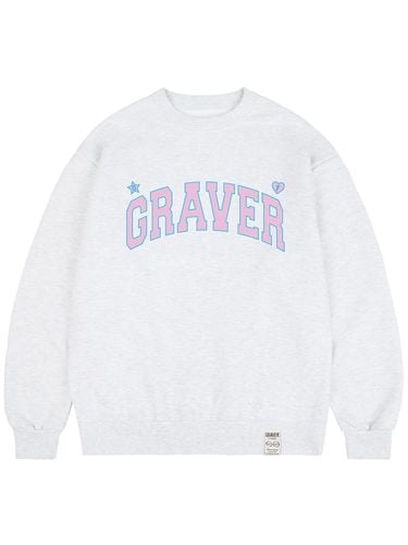 Unisex Cotton-Polyester Arch Logo Sweatshirt [Melange Beige] - GRAVER - Modalova