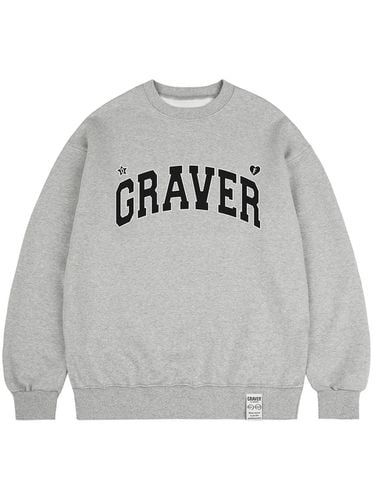 Unisex Cotton-Polyester Arch Logo Sweatshirt [Grey] - GRAVER - Modalova