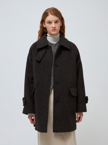 Balmacaan half coat - charcoal - DEPOUND - Modalova