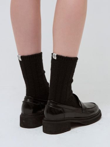 Cashmere blend ribbed socks - black - DEPOUND - Modalova