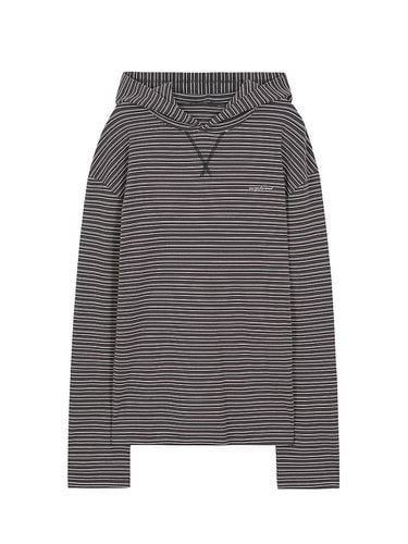 HOODIE STRIPE LONG SLEEVE_charcoal - MARGESHERWOOD - Modalova