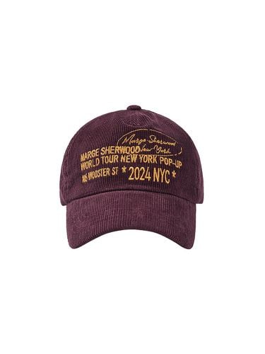 CORDUROY NEW YORK BALLCAP_burgundy - MARGESHERWOOD - Modalova