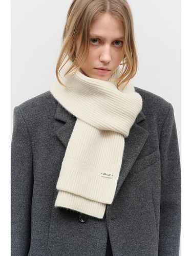 Knitted Cashmere scarf - White - Dunst for WOMEN - Modalova