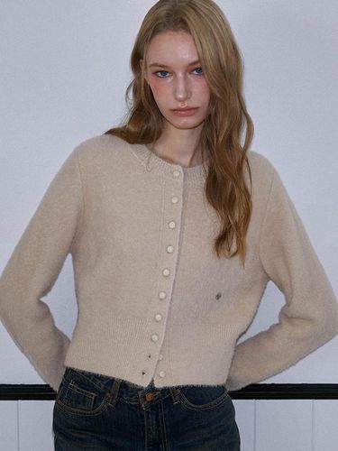 Fur Round Cardigan [Beige] - Rosefrantz - Modalova