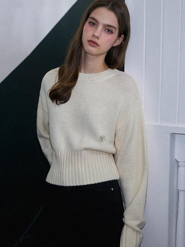 Basic Crop Knit [Cream] - Rosefrantz - Modalova