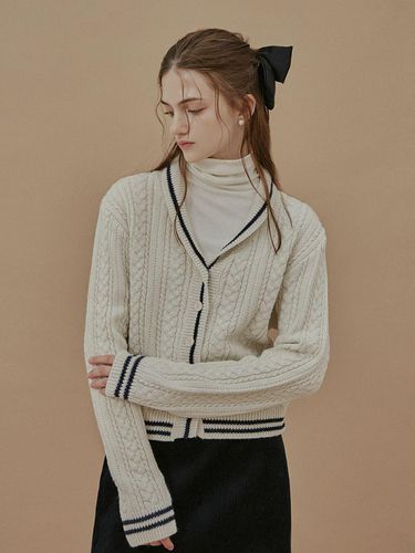 Iain Twisted Cara Wool Cardigan - TWEE - Modalova