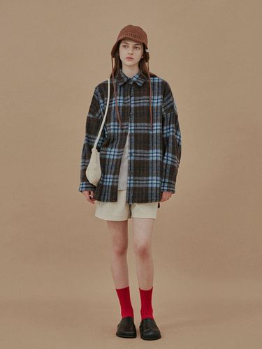 Nint Checkered Over Wool Shirt - TWEE - Modalova