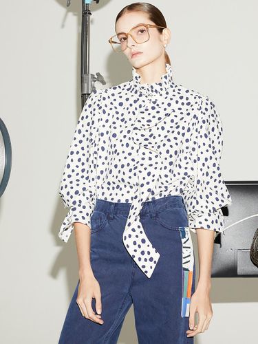 Detachable detail shirts (navy)_ Detachable Ruffle - Iannmore - Modalova