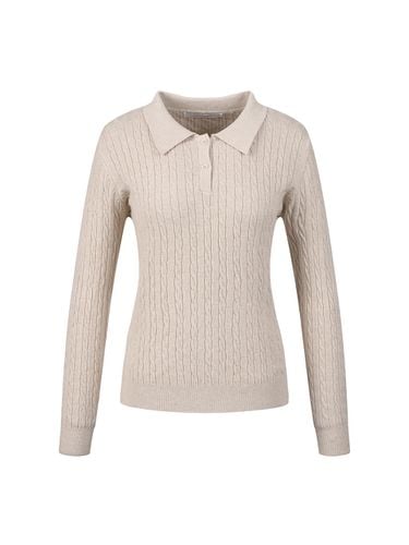 Cable Half Open Collar Knitwear_DZ4WP063 - COIINCOS - Modalova