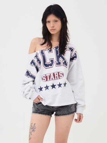 Lucky Stars Sweatshirt Melange Grey - EXPIRED GIRL - Modalova