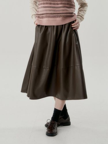 Leather BANDING skirt_DW4WS138 - COIINCOS - Modalova