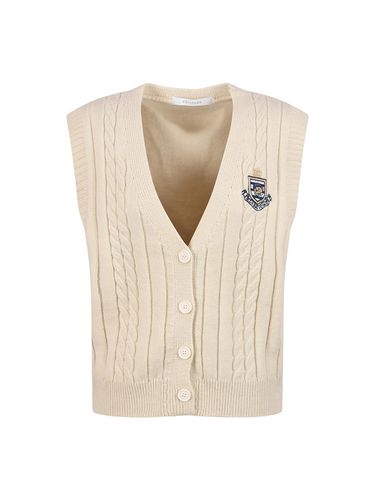 Wappen V-neck Cable Vest_DZ4WV052 - COIINCOS - Modalova