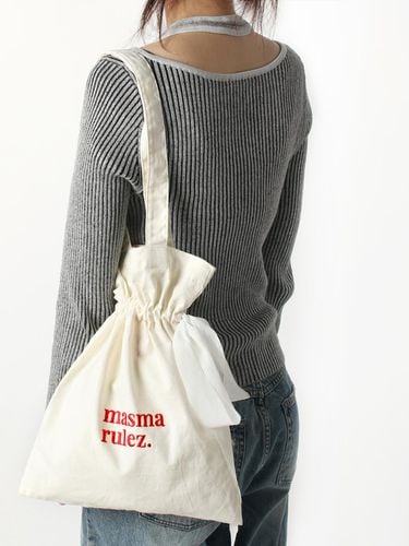 Ribbon eco bag_White - Masmarulez - Modalova