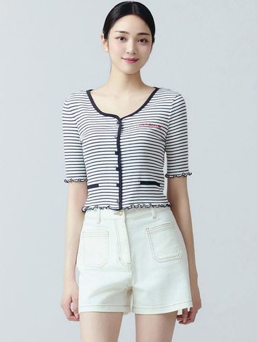 It MICHAA Stripe Cropped Cardigan ITO6YBL900 (2 CO - itMICHAA - Modalova