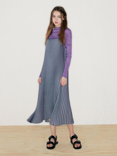 Unbalanced Side Slit Color dress_LPOPF123005 - Lapli - Modalova