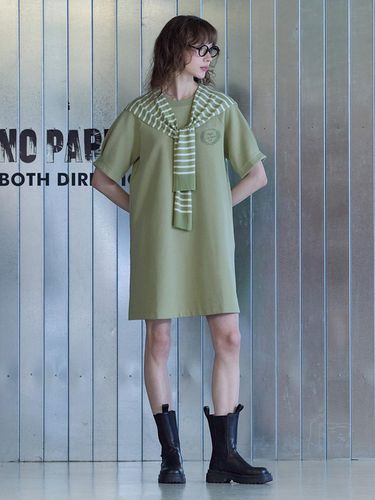 Two-In-One Knit Shawl Jersey Dress JYOP621A - Jucy Judy - Modalova