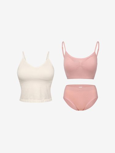 Seamless Basic Bra Pants + Cap-Inted Strap Sleevel - SEKANSKEEN - Modalova