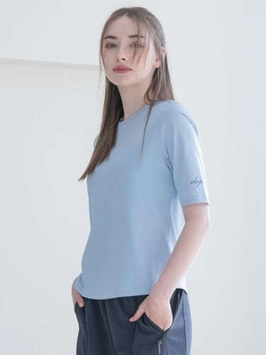 Airy Sorona Boat Neck Half-Sleeved T-Shirt D - DURAN - Modalova