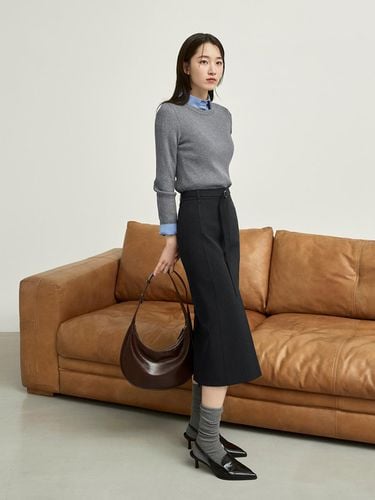 COUTURE] H-line Belted Skirt - MIND BRIDGE women - Modalova