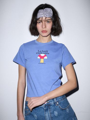 SLIM TSHIRT ENCHANTEE : BLUE - MARDI MERCREDI - Modalova