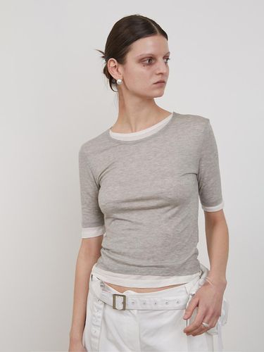 LAYERED T-SHIRT [GREY] - LOW TIDE - Modalova