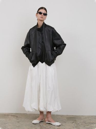 FAUX LEATHER BLOUSON [BLACK] - LOW TIDE - Modalova